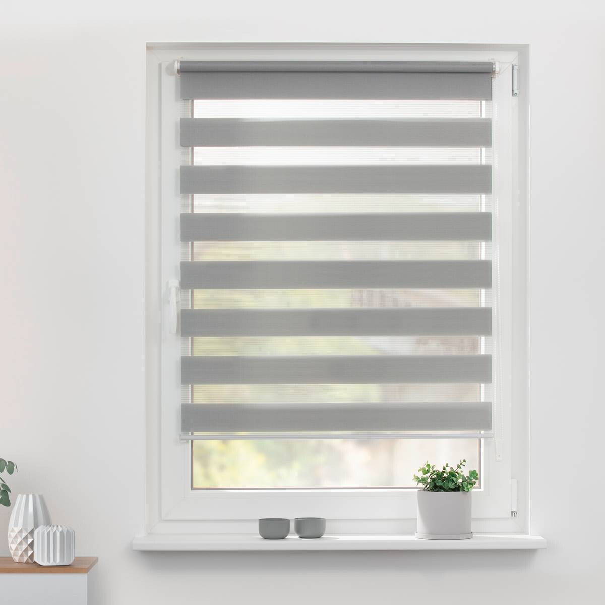 LICHTBLICK Doppelrollo Duo grau B/L: ca. 80x150 cm
