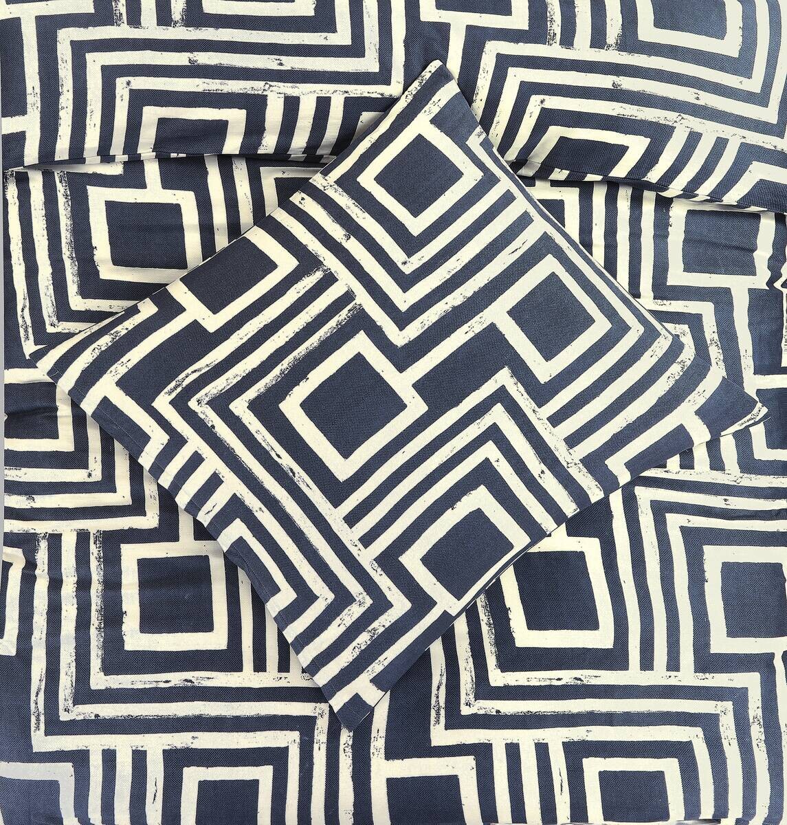 Baumwoll Bettwäsche Satin blau Baumwolle B/L: ca. 135x200 cm