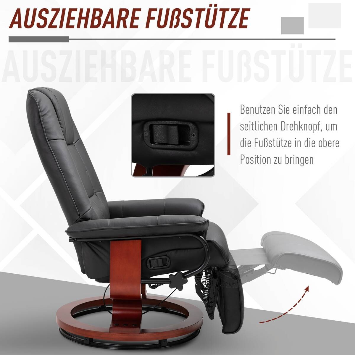 Sessel 833-621 schwarz B/H/T: ca. 78x100x87 cm