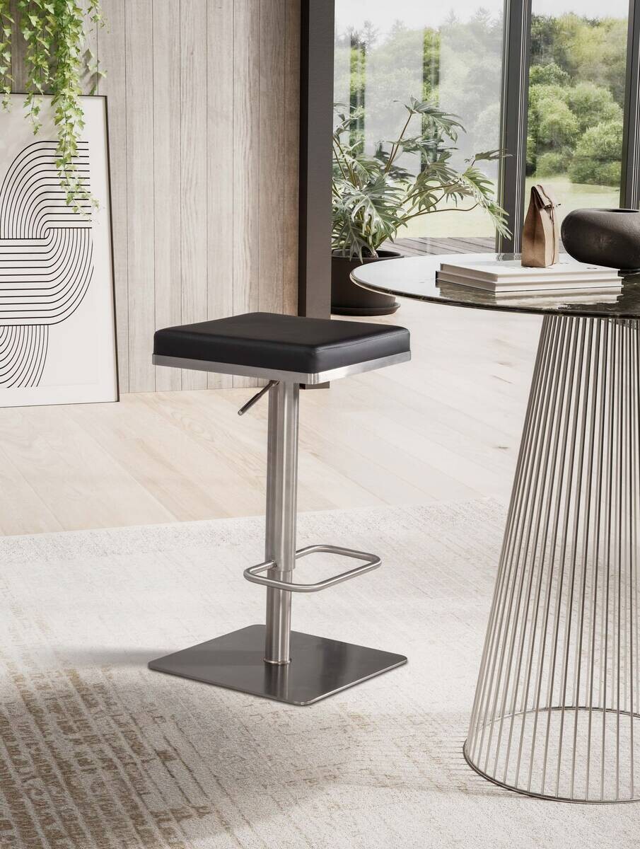 Barhocker schwarz B/H/T: ca. 37x82x37 cm