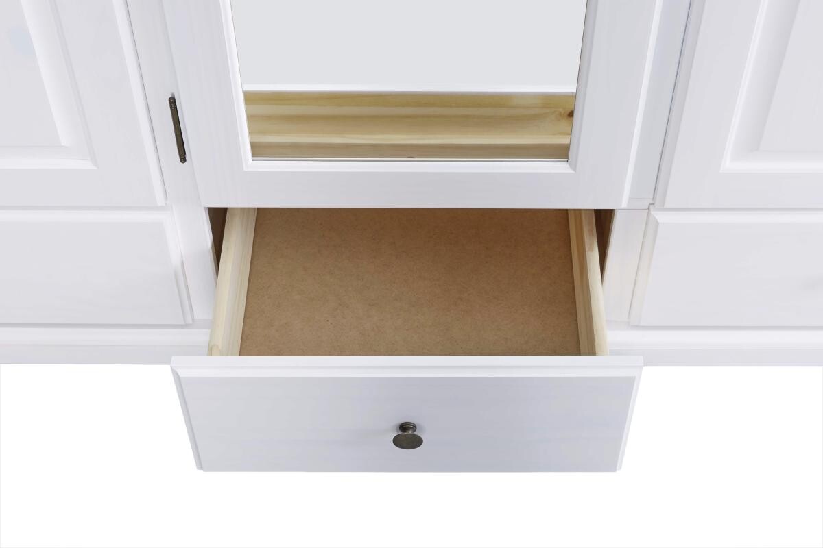 Kleiderschrank Kappl weiß B/H/T: ca. 150x198x56 cm