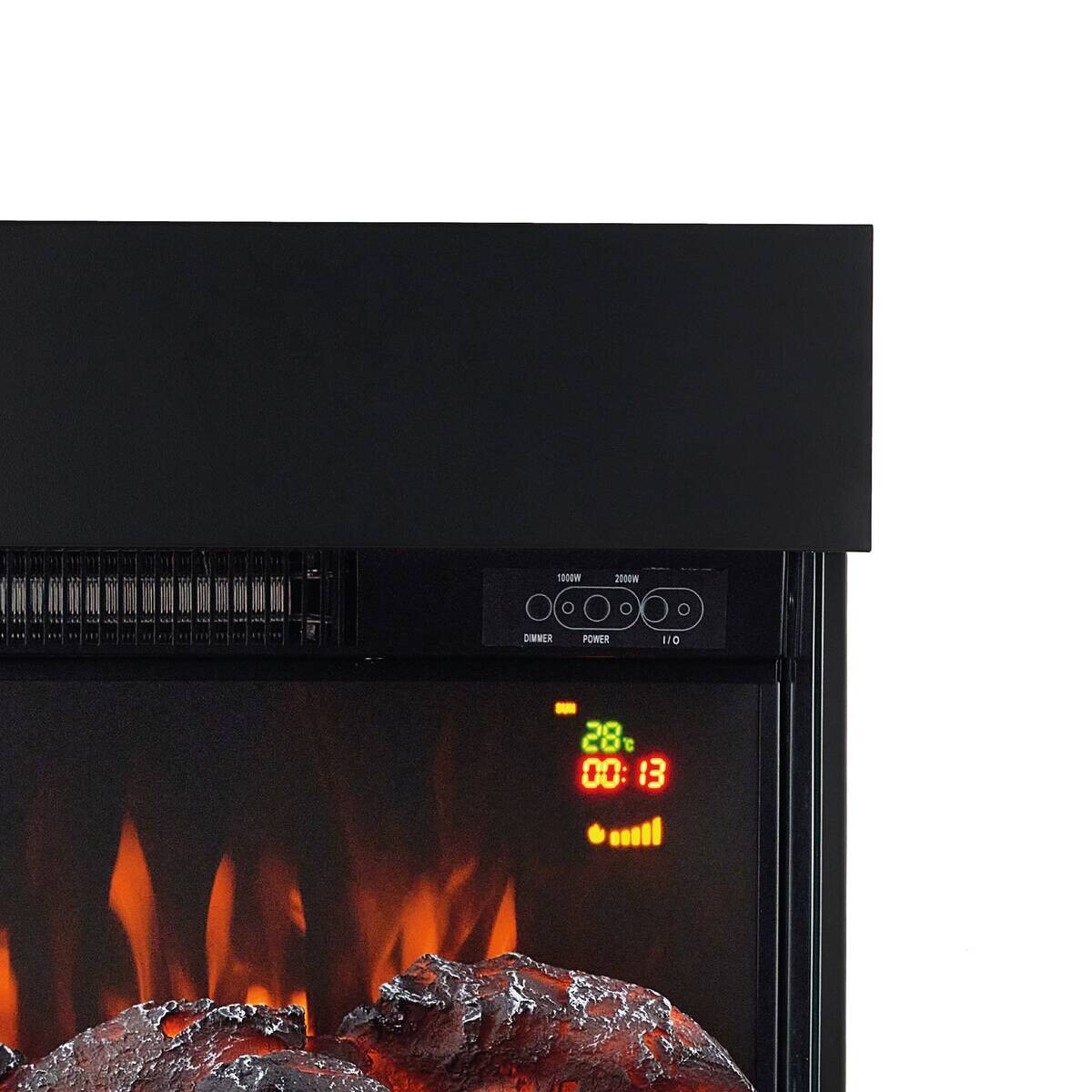 KAMINIO Elektrischer-Kamin HENRI schwarz Metall B/H/T: ca. 48x75x21,7 cm ca. 2000 W