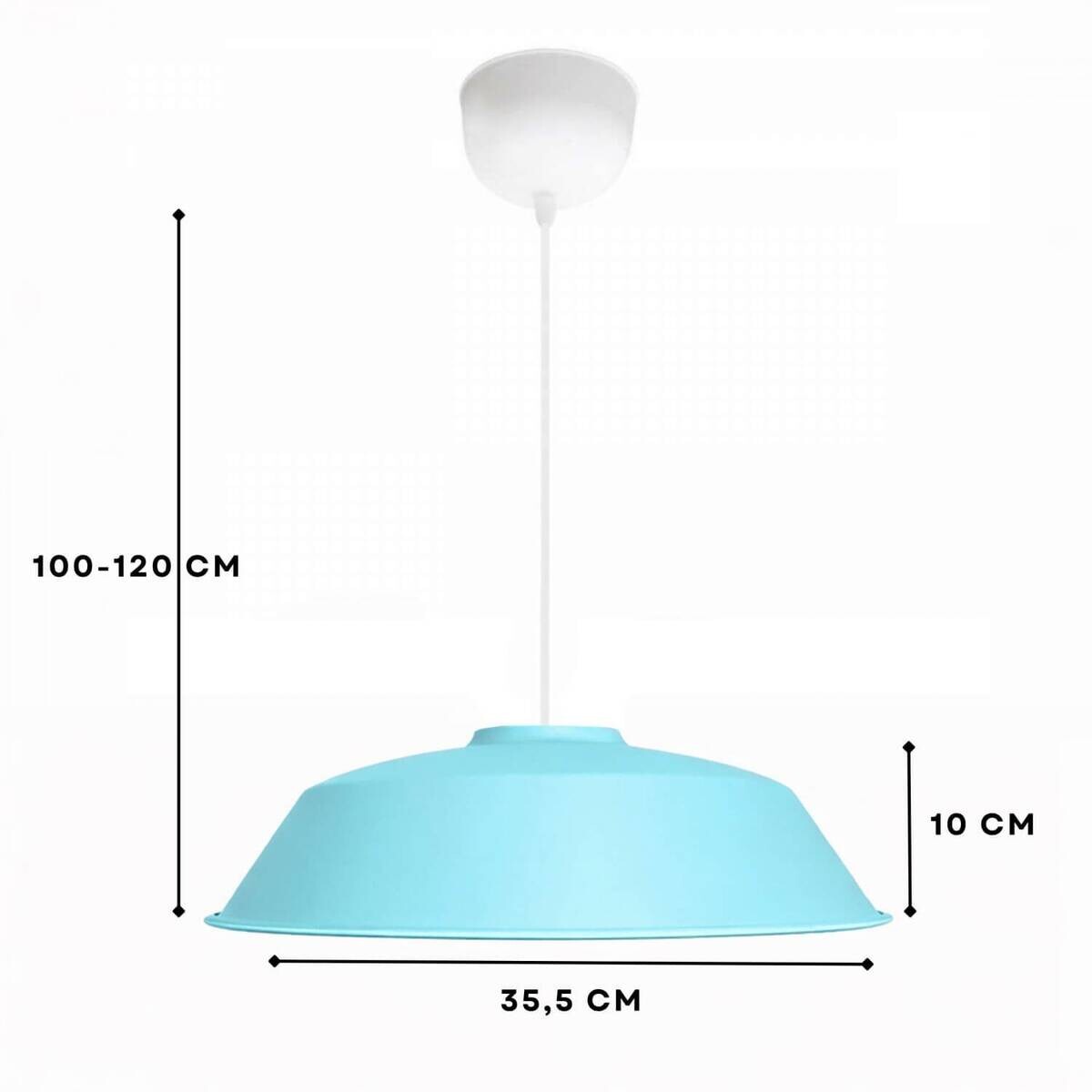 Opviq Pendelleuchte blau B/H/T: ca. 35,5x120x35,5 cm E27 1 Brennstellen