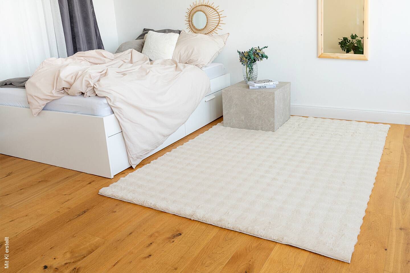 Padiro Hochflorteppich Hailey 125 creme B/H/L: ca. 200x3x290 cm