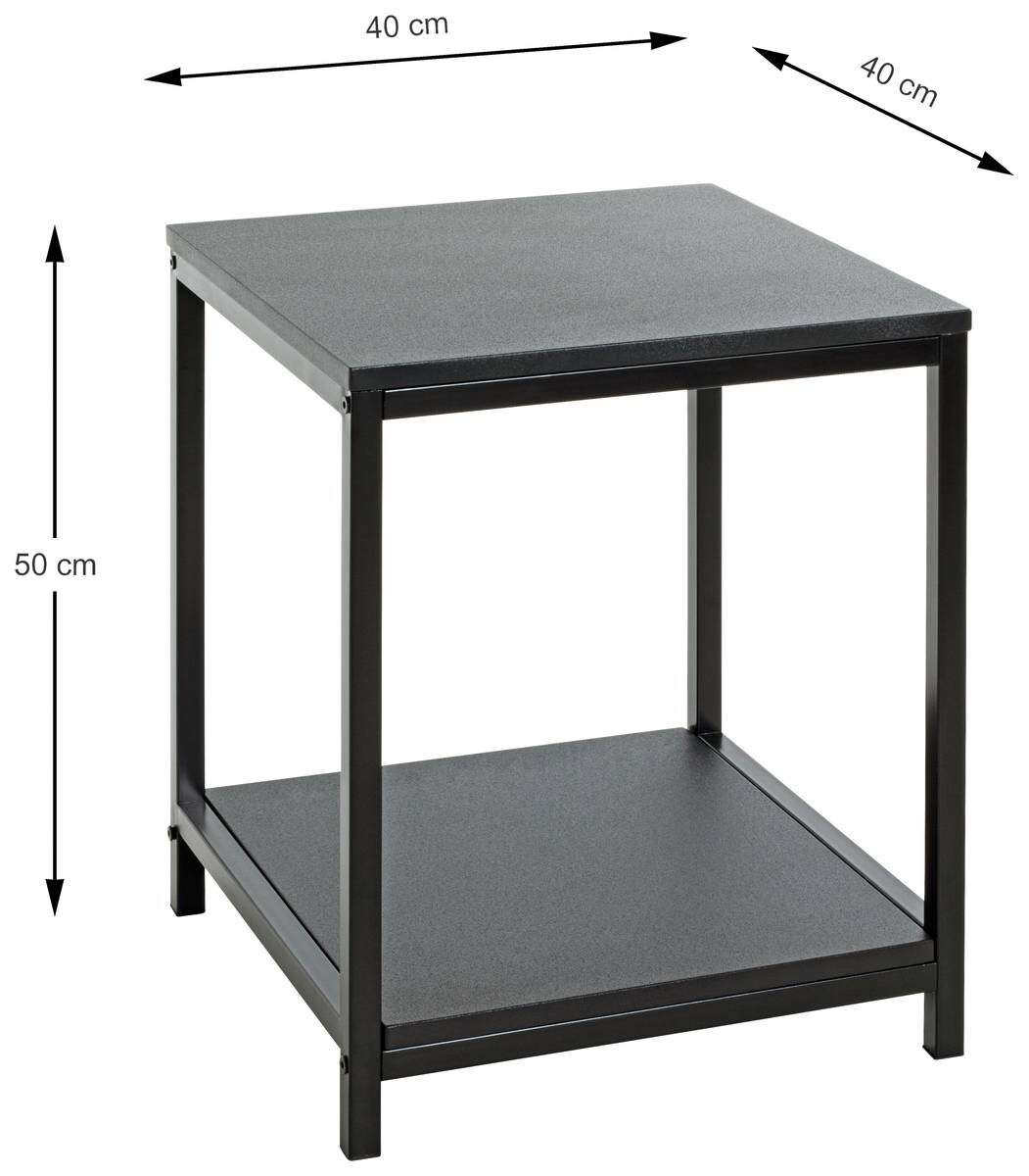 Beistelltisch schwarz Metall B/H/T: ca. 40x50x40 cm