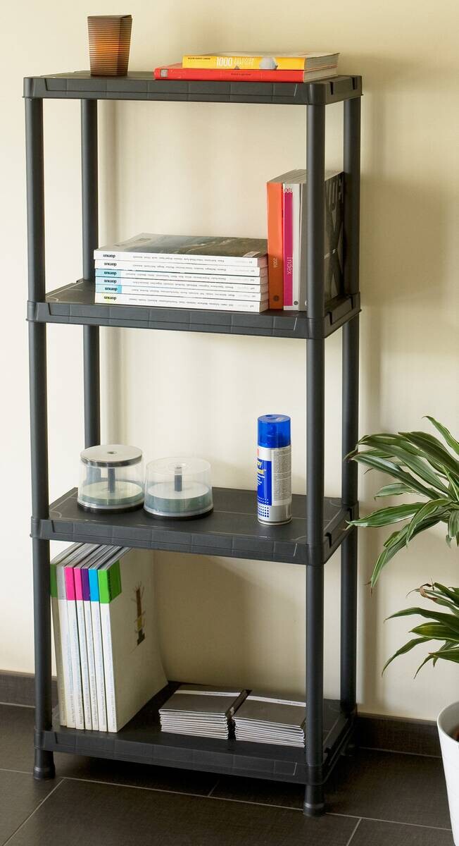 Toomax Steckregal schwarz B/H/T: ca. 60x138x30 cm