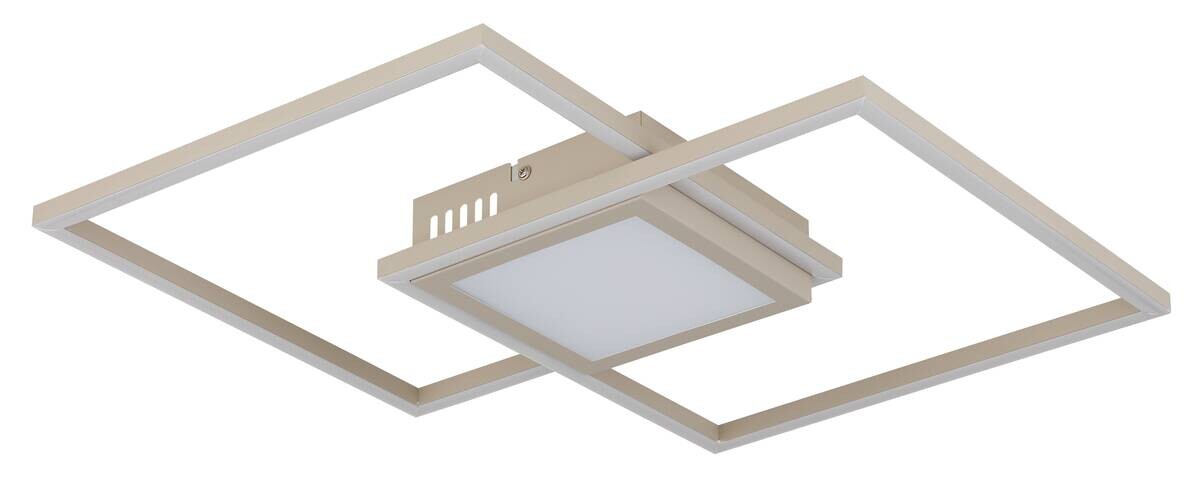 GLOBO LED-Deckenleuchte sand Metall Aluminium B/H/L: ca. 42,6x5x42,6 cm 1 Brennstellen