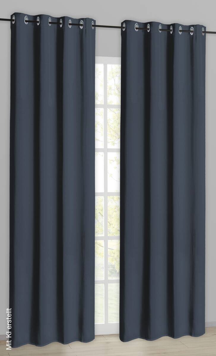 Verdunklungsvorhang New Darkness dunkelblau B/L: ca. 135x245 cm