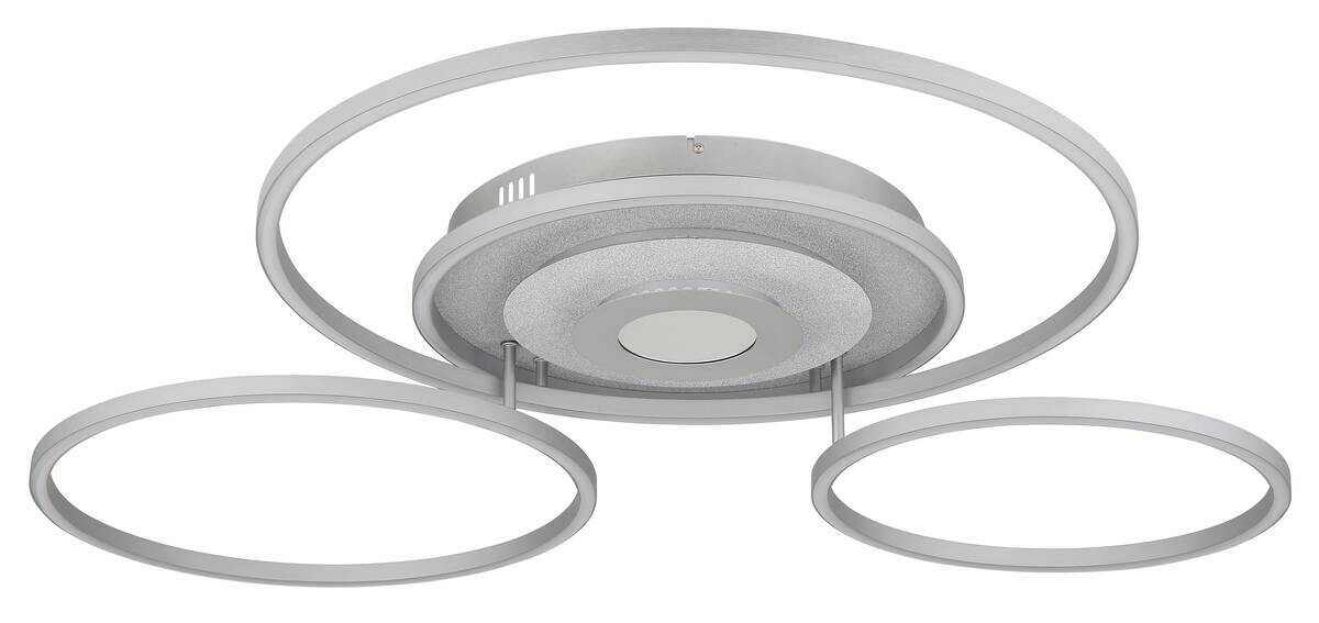 GLOBO LED-Deckenleuchte silber Aluminium Metall B/H/L: ca. 80,8x13,5x99,2 cm 1 Brennstellen