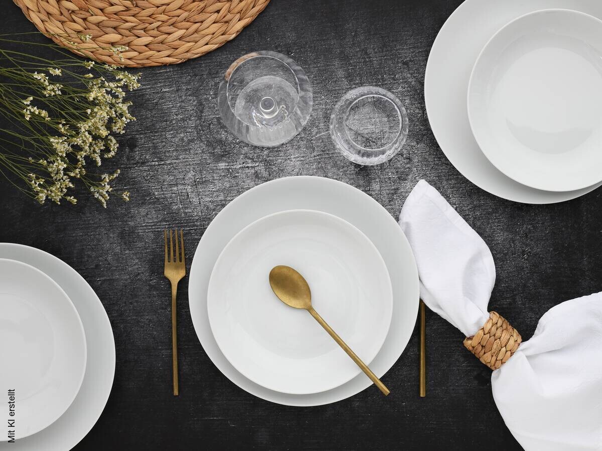 CreaTable Kombiservice Luna weiß Porzellan 80 tlg.