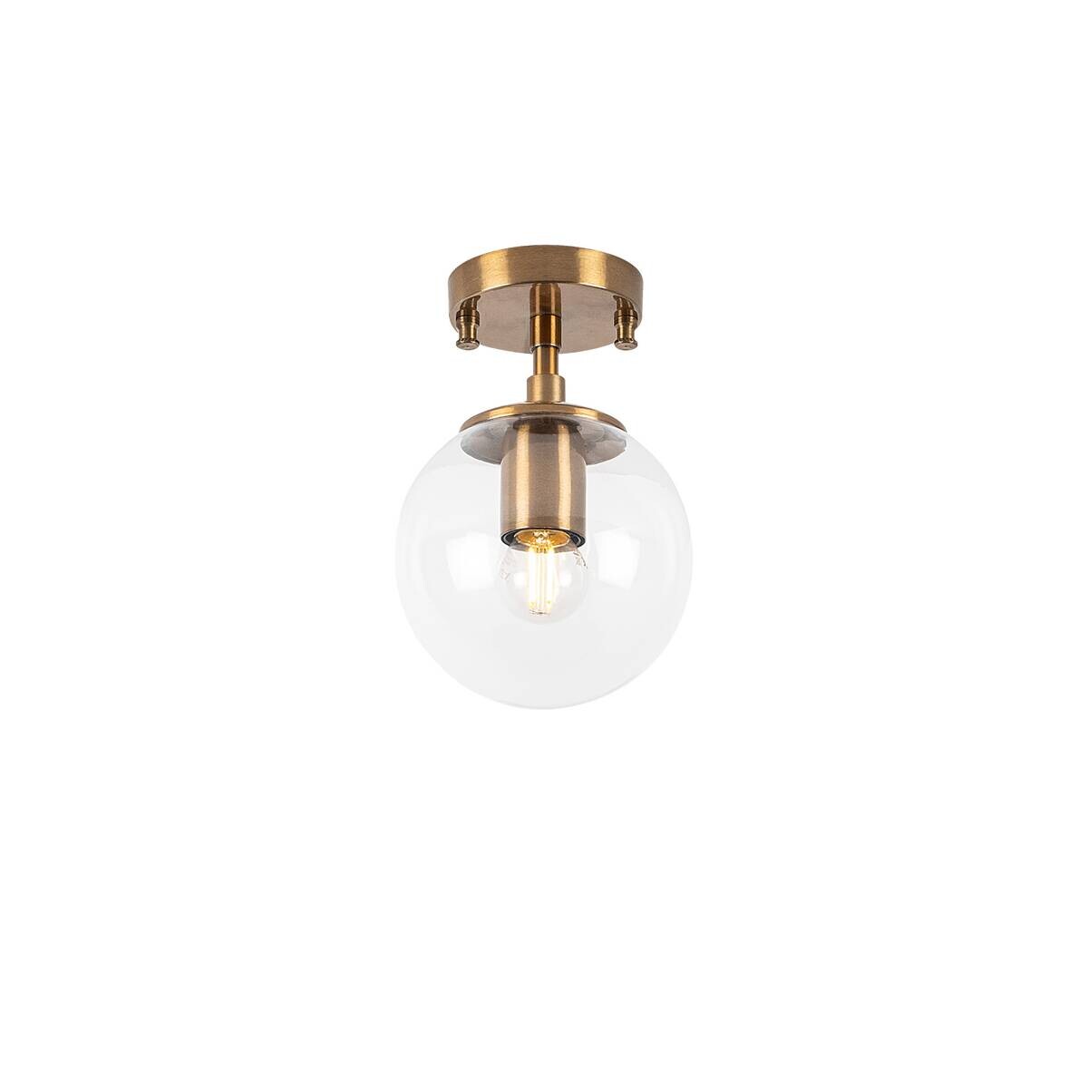 Opviq Deckenleuchte Atmaca bronze Glas Metall B/H/T/L/D: ca. 15x23x15x15x15 cm E14 1 Brennstellen