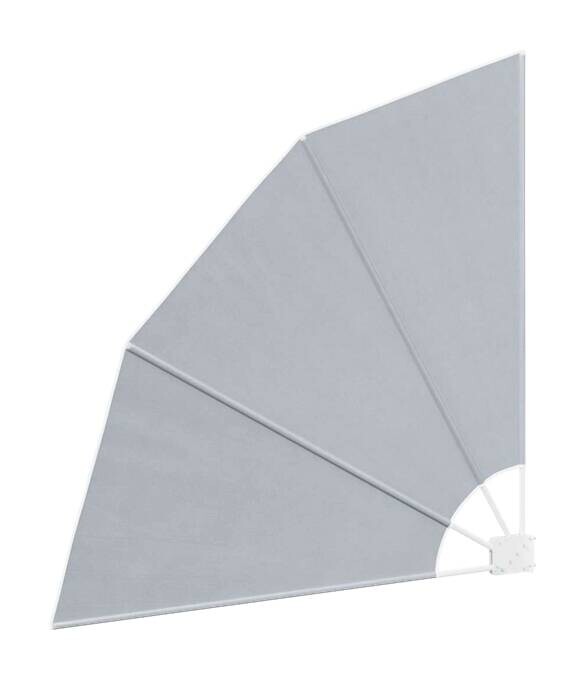 vidaXL Balkonfächer grau H/T/L: ca. 140x140x140 cm