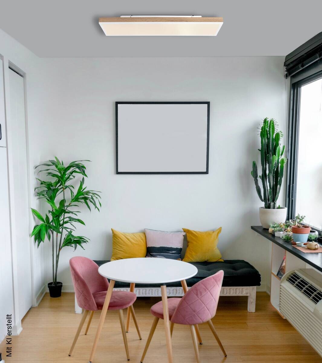 GLOBO LED-Deckenleuchte weiß Opal Aluminium Kunststoff B/H/T: ca. 20x7,8x80 cm