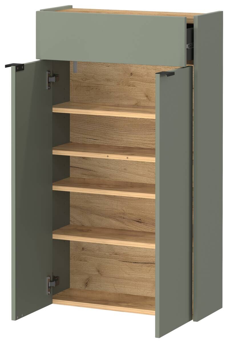 Mehrzweckschrank 1397-629 grün Eiche Navarra Nachbildung B/H/T: ca. 56x97x22 cm