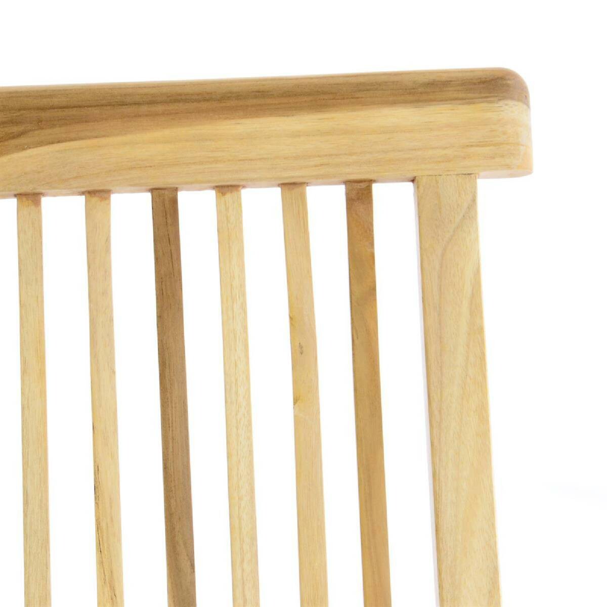 VCM Klappstuhl teak Holz B/H/T: ca. 46x89x62 cm