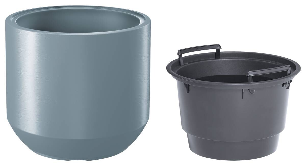 Prosperplast Pflanztopf Heos hellgrau Kunststoff H/D: ca. 28x30 cm