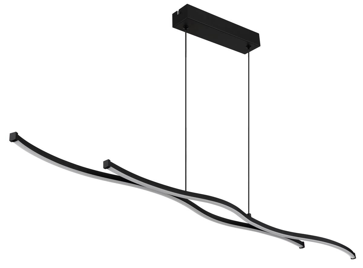 GLOBO LED-Pendelleuchte BOYD schwarz Aluminium Metall B/H/T: ca. 8,6x120x110,4 cm 1 Brennstellen