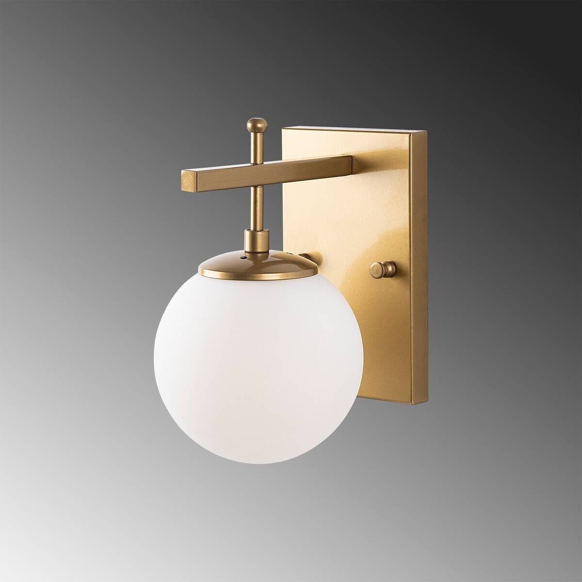 Opviq Wandleuchte gold Metall Glas B/H/L: ca. 20x15x15 cm E14 1 Brennstellen