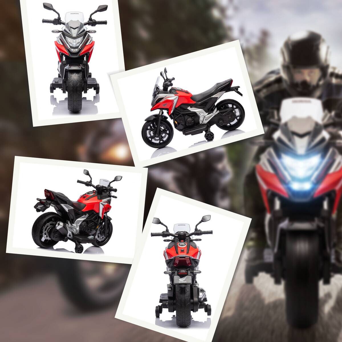 AIYAPLAY Kinder-Elektromotorrad rot B/H/L: ca. 46x75x107 cm
