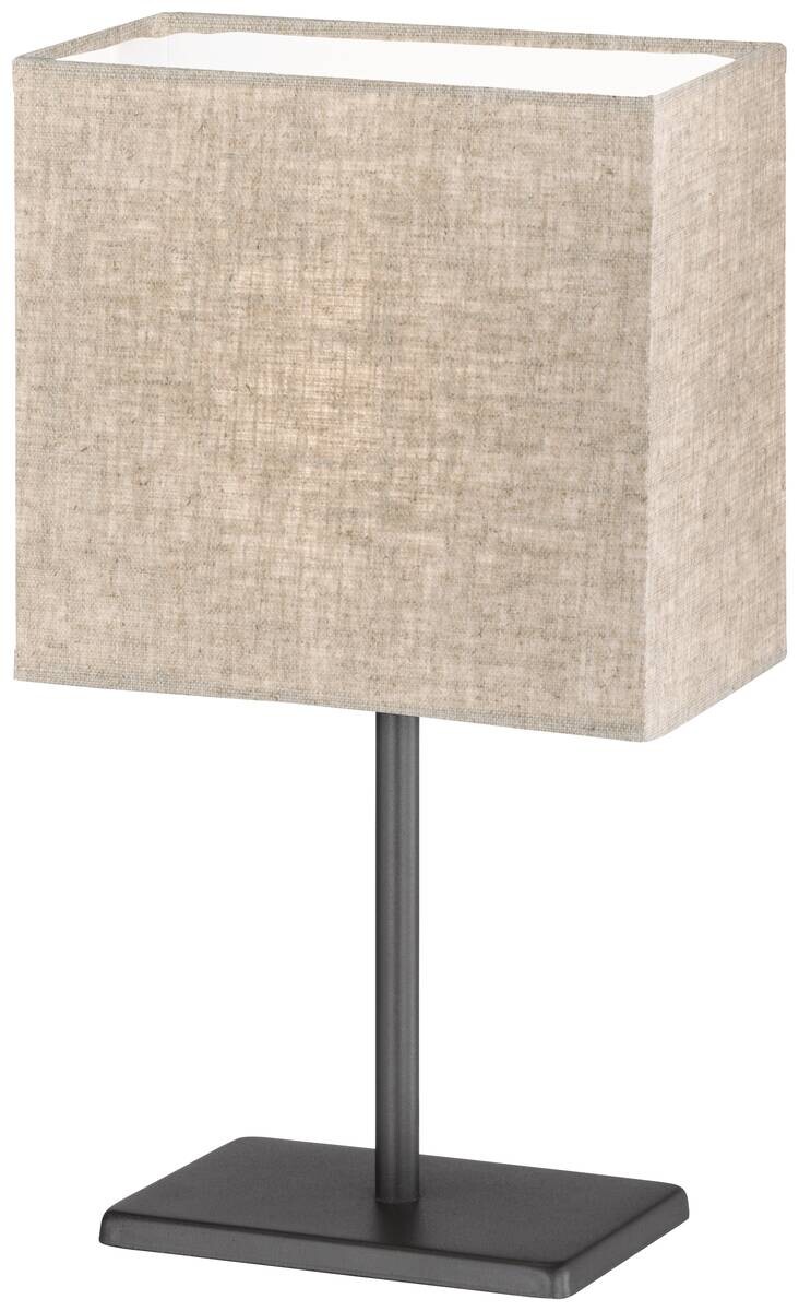 easy! by FHL Tischleuchte 850228 Kate schwarz sand Metall Textil B/H/T: ca. 10x30x17 cm E14 1 Brennstellen