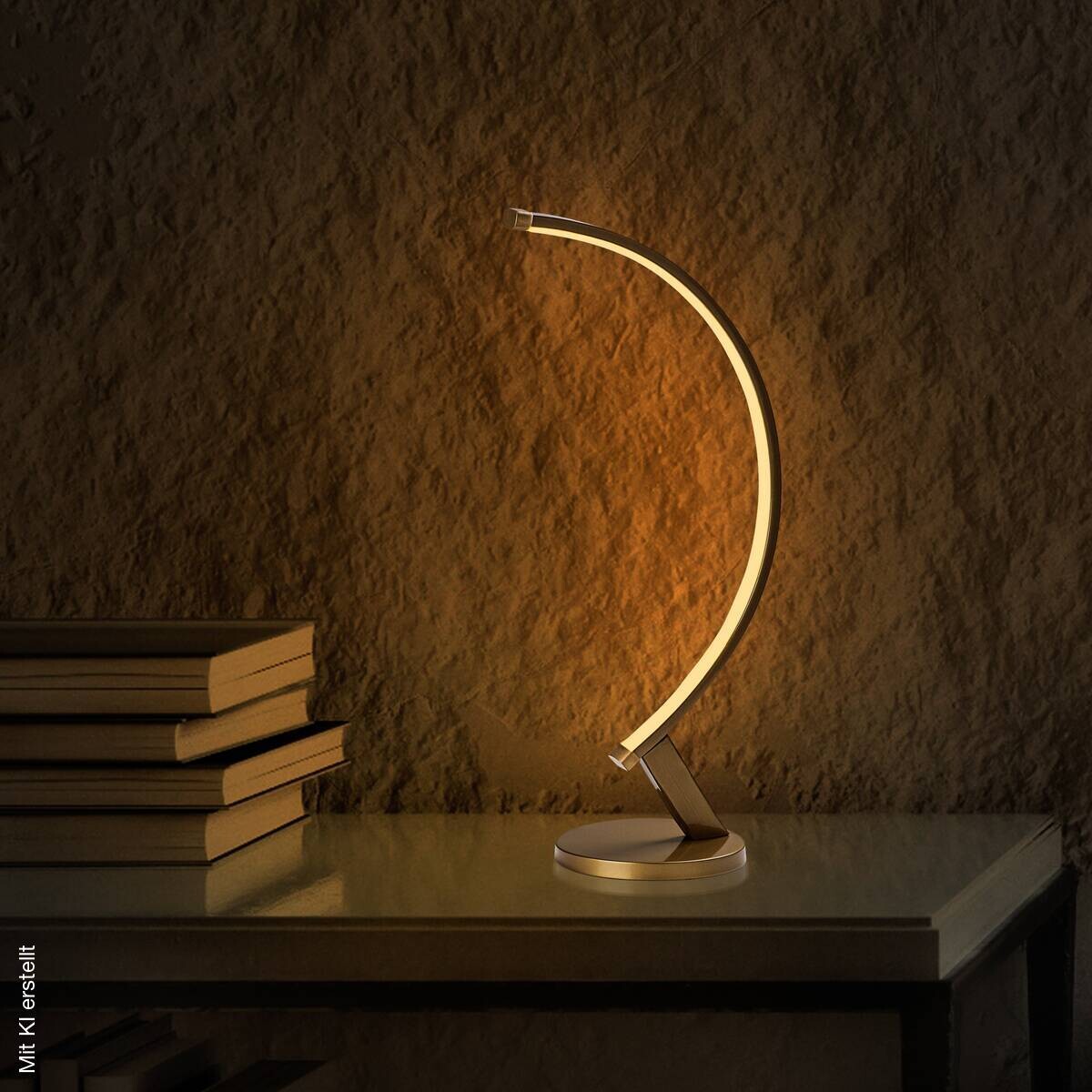 Opviq LED-Tischleuchte gold B/H/T: ca. 13x47x20 cm