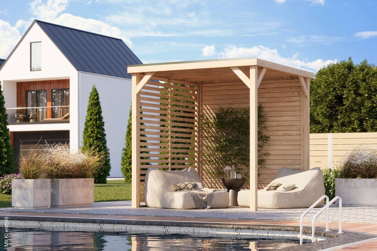 Karibu Pavillon Arizona natur Fichte B/H/T: ca. 231x243x231 cm