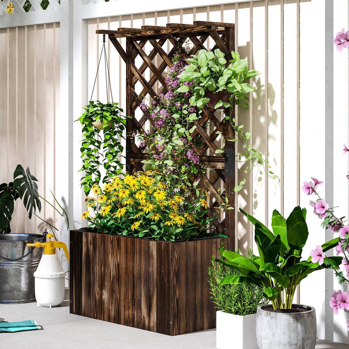 Outsunny Hochbeet B/H/T/L: ca. 33x122x33x64 cm