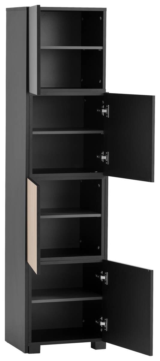 Regal Alexa schwarz matt B/H/T: ca. 76x165,1x33,1 cm