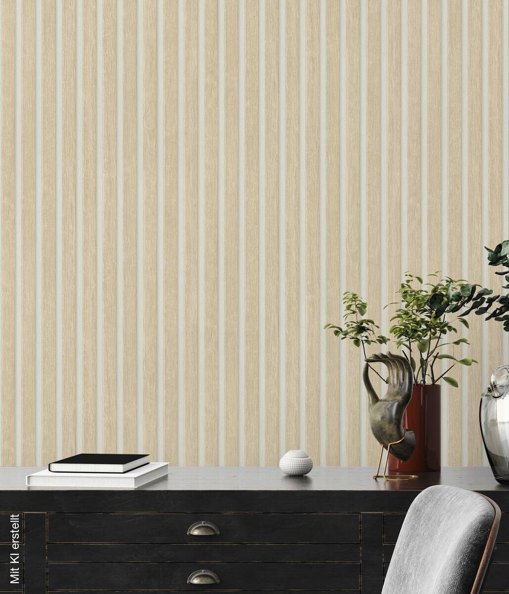 A.S.Creation Vliestapete beige weiß B/H/D: ca. 53x1005x8,5 cm