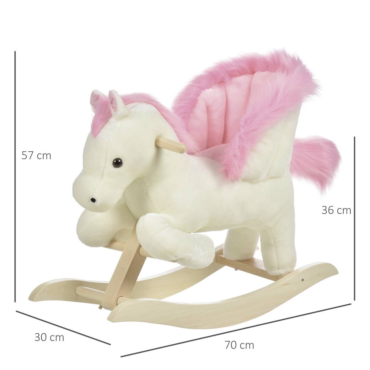 HOMCOM Kinder-Schaukelpferd B/H/L: ca. 28x57x70 cm