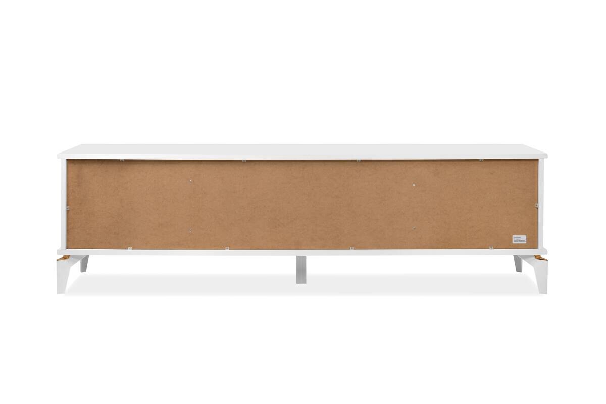 TV-Lowboard Izmir weiß Kupfer B/H/T: ca. 180x52x36 cm