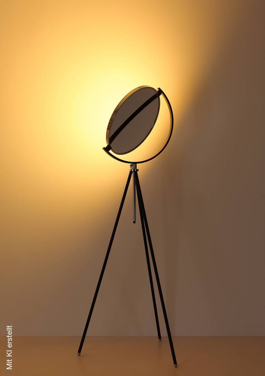GLOBO LED-Stehlampe schwarz Metall Aluminium H/T: ca. 168x67,6 cm 1 Brennstellen