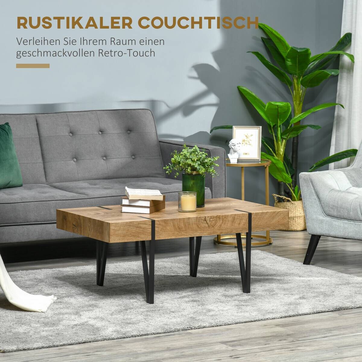 Couchtisch natur Optik B/H/T: ca. 105x42x60 cm