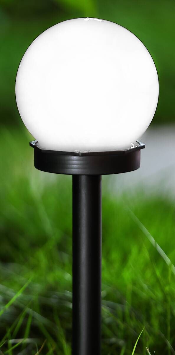 Solarleuchte weiß Kunststoff H/D: ca. 34x10 cm