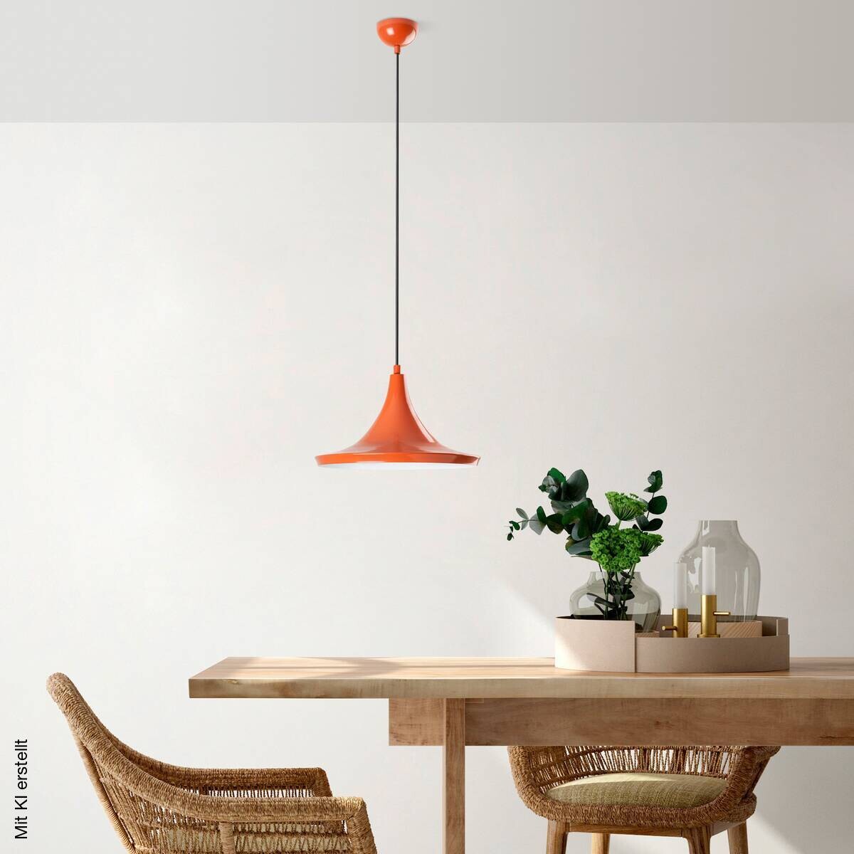 Opviq Pendelleuchte orange B/H/T: ca. 30x117x30 cm E27 1 Brennstellen