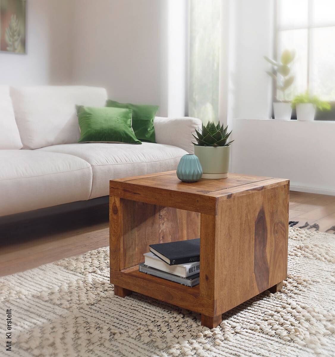 Couchtisch natur B/H/T: ca. 50x45x50 cm