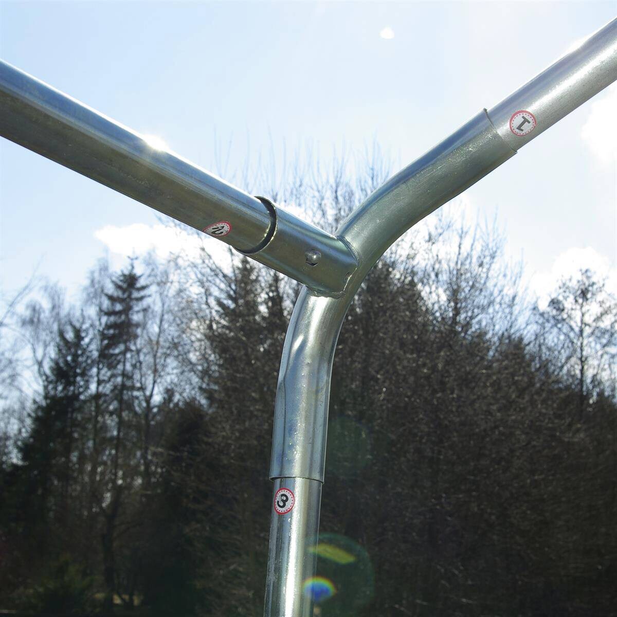 VCM Pavillon weiß Metall B/H/L: ca. 300x300x400 cm