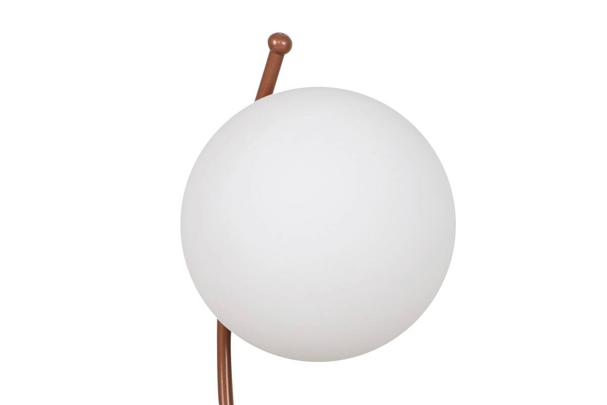 Opviq Tischleuchte Kupfer weiß Glas Eisen B/H/L: ca. 18x43x23 cm E27 1 Brennstellen