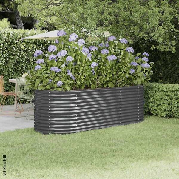 Hochbeet anthrazit Stahl B/H/L: ca. 80x68x224 cm