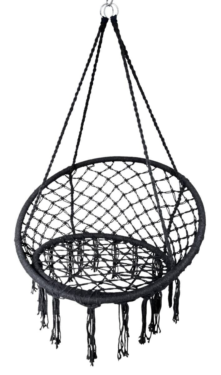 POCOline Hängesessel schwarz Baumwolle B/H/L: ca. 80x115x74 cm