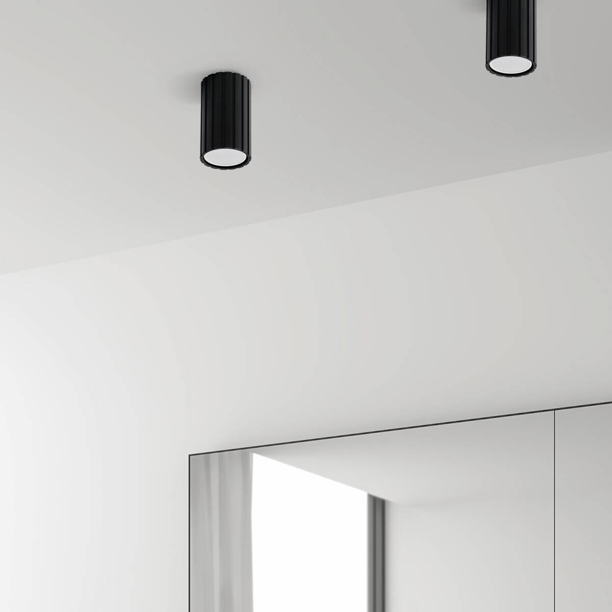 Lamkur Strahler Prisma schwarz Stahl B/H/L: ca. 6,5x10x6,5 cm 1 Brennstellen