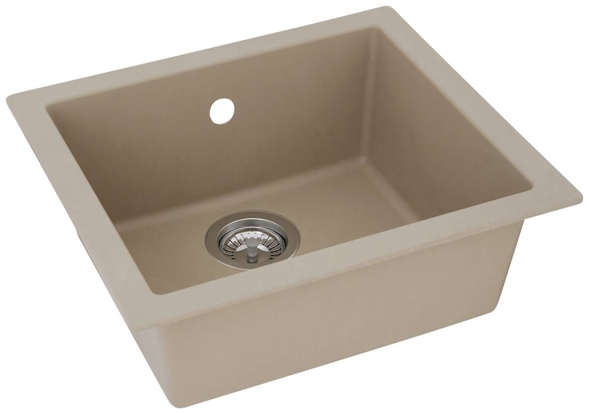 Respekta Einbauspüle Ohio 50 x 44 B sandbeige Mineralite B/H/T: ca. 44x19x50 cm