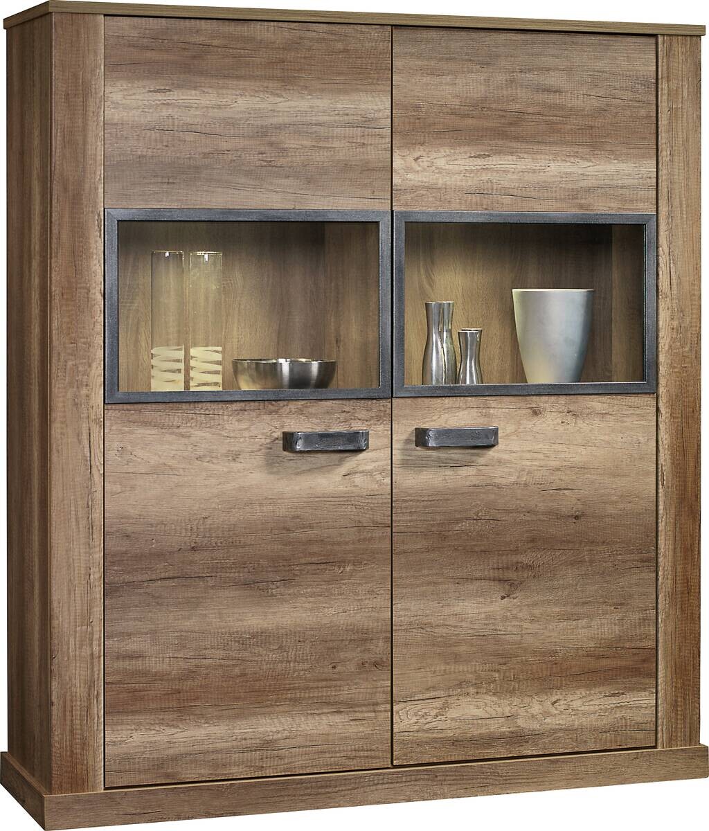 Vitrine Aalborg Oak Monument Nachbildung Spanplatte B/H/T: ca. 133x150x40 cm