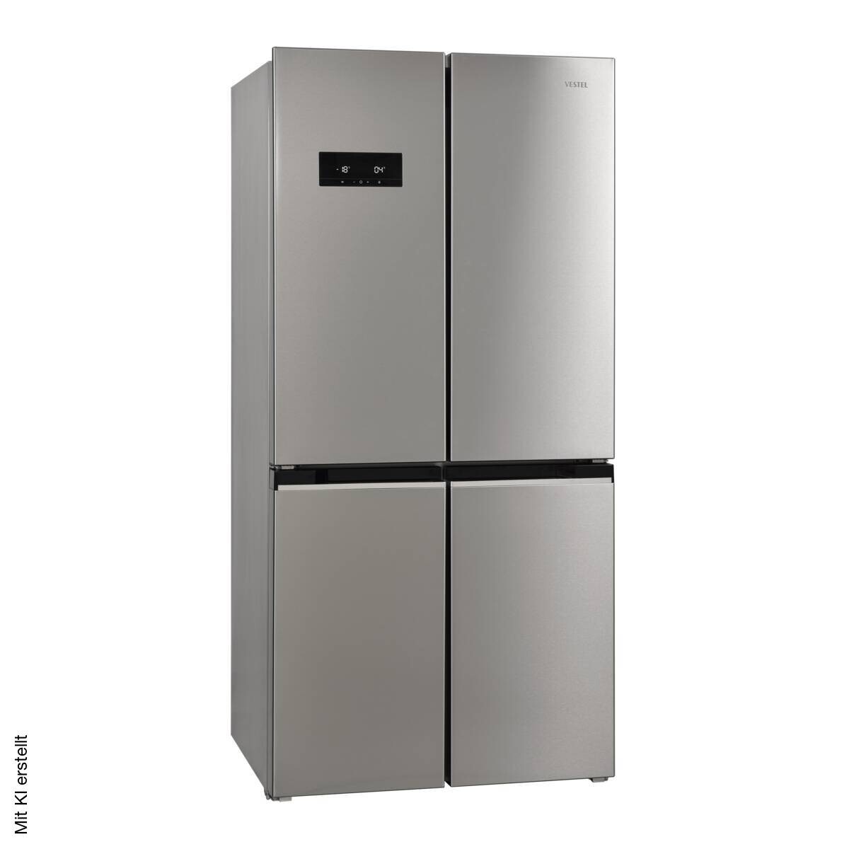 Vestel French-Door Kühl-/Gefrierkombination FD56021 EX Inox B/H/T: ca. 84x179x69 cm