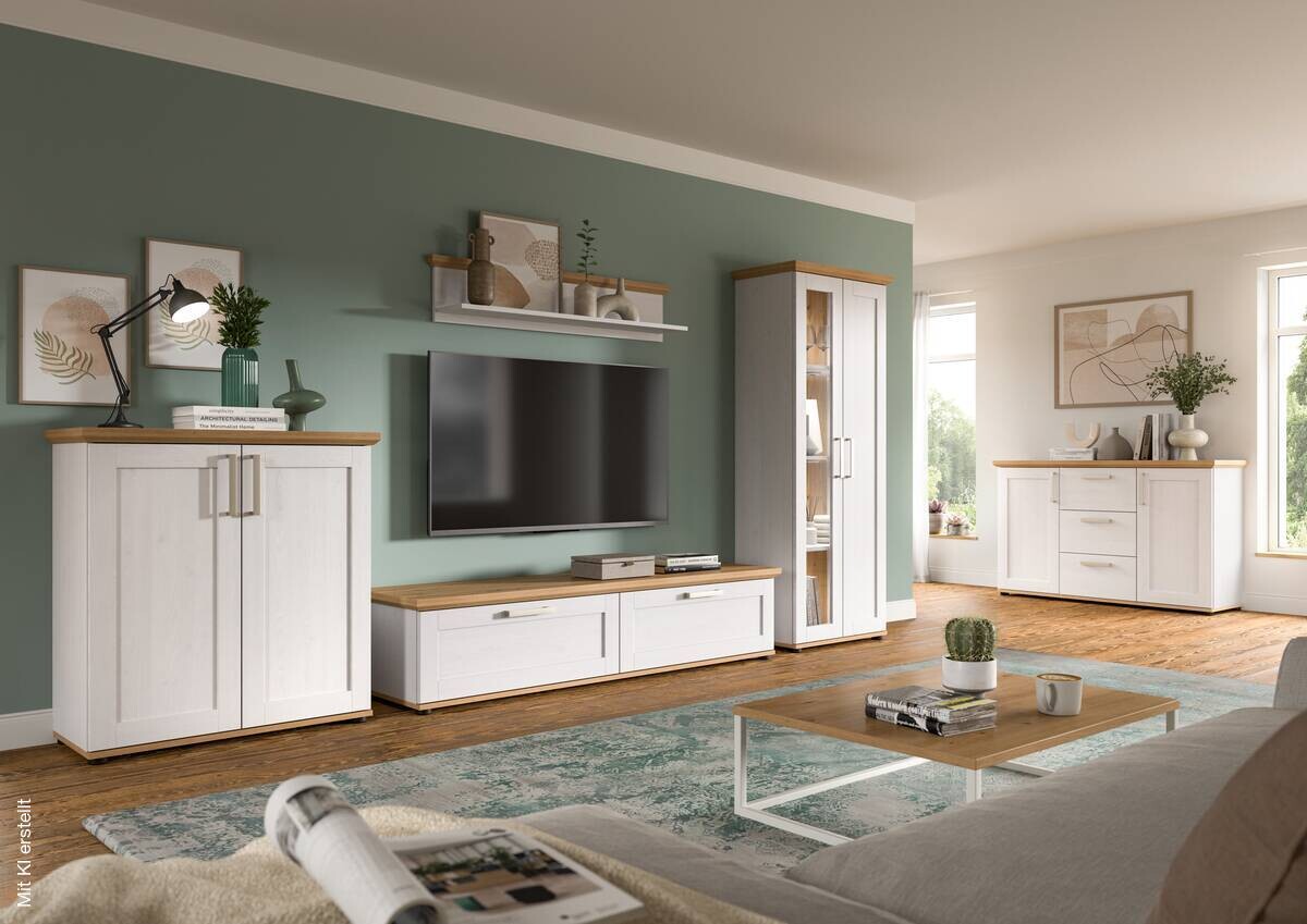 Highboard VERONA Lärche Nachbildung Eiche Nachbildung B/H/T: ca. 84x88x37 cm