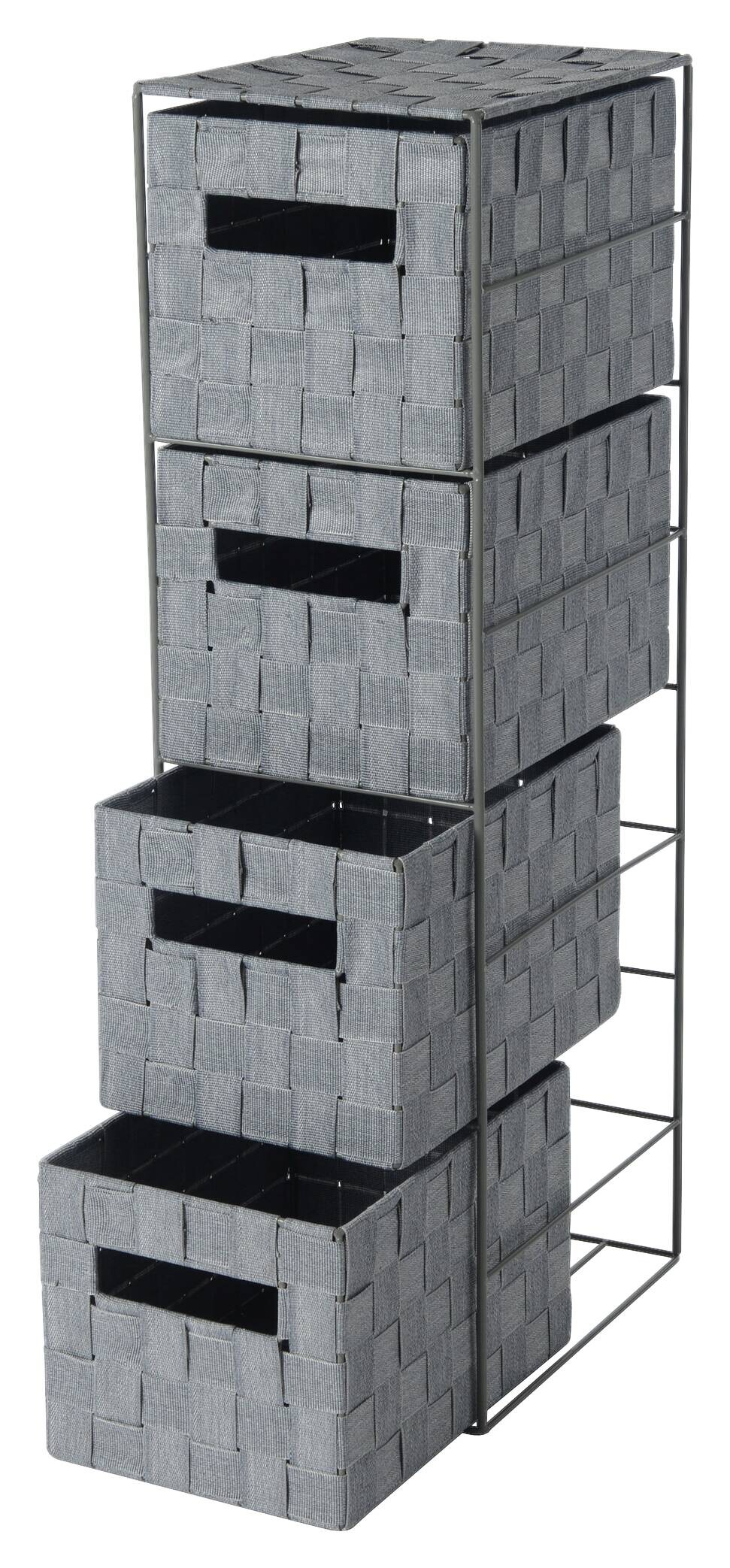 Aufbewahrungsregal schwarz Polyester B/H/L: ca. 18x64x24 cm