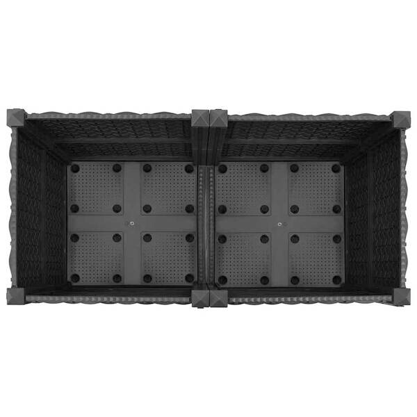 Hochbeet schwarz Polypropylen B/H/L: ca. 40x38x80 cm
