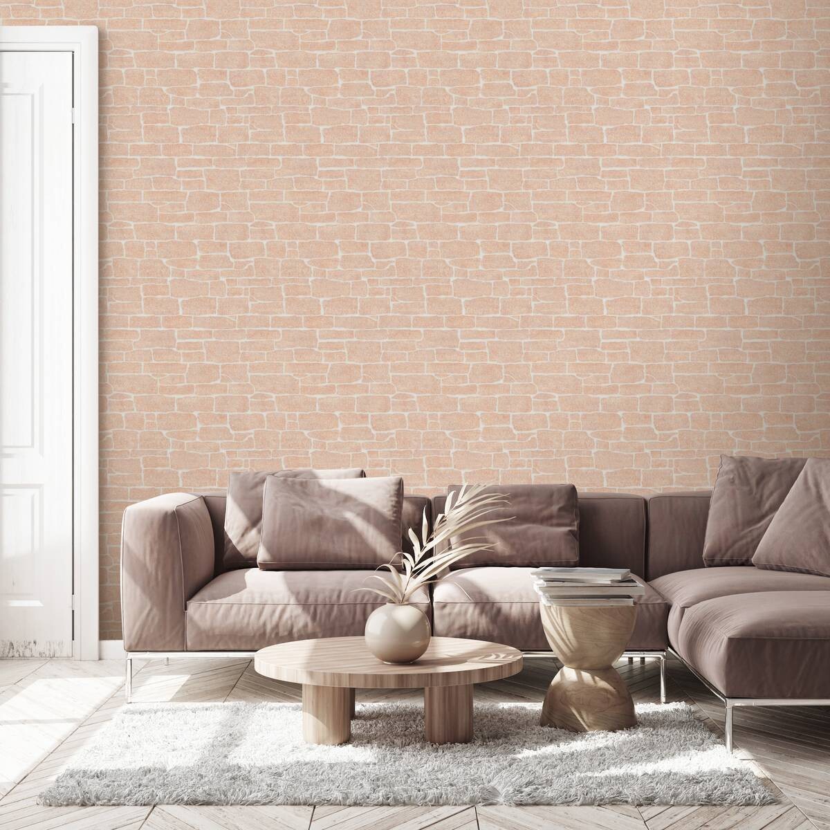 Erismann Vliestapete Steinoptik hellbraun B/L: ca. 53x1005 cm