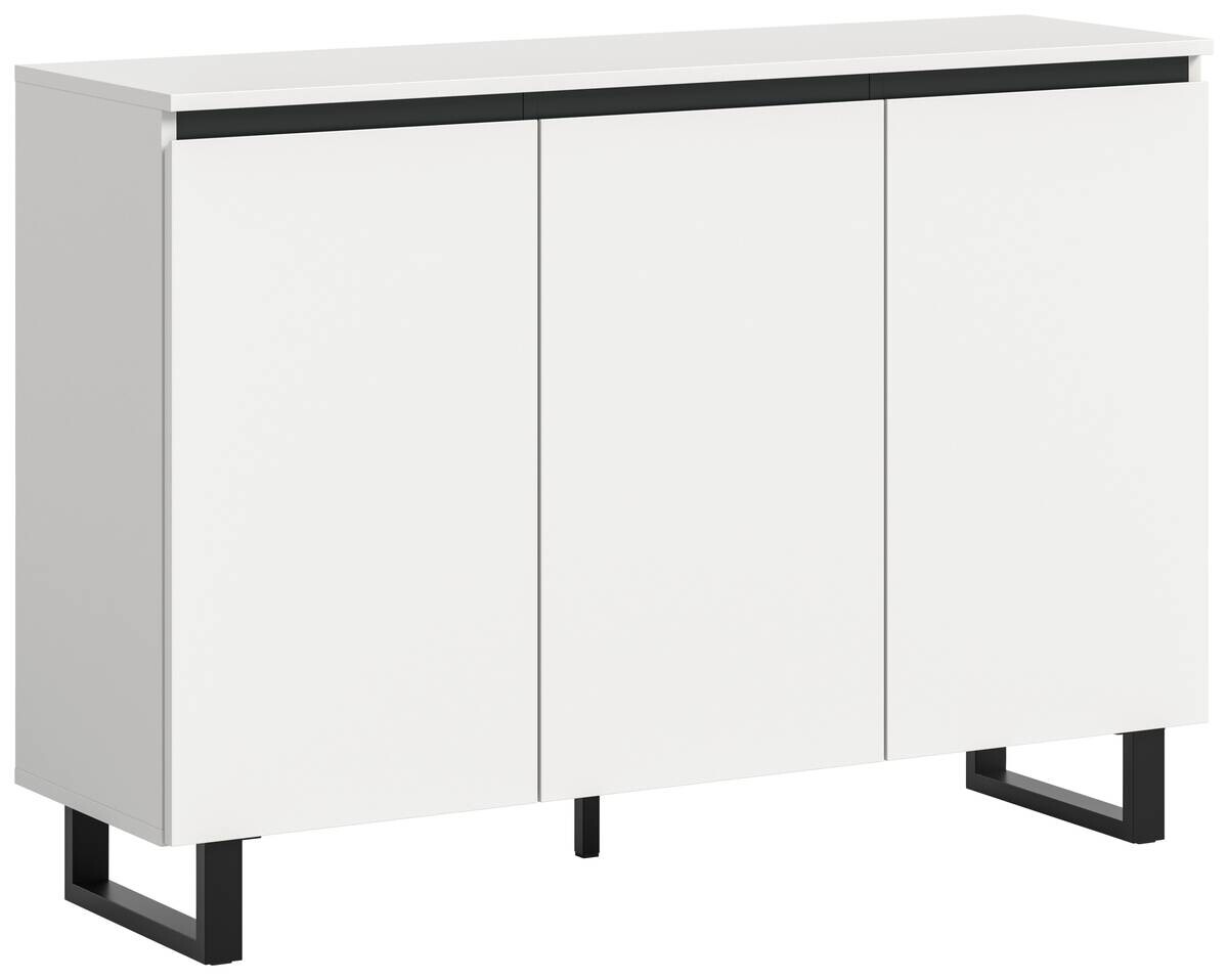 Sideboard Tomasa weiß schwarz B/H/T: ca. 120x84x36 cm