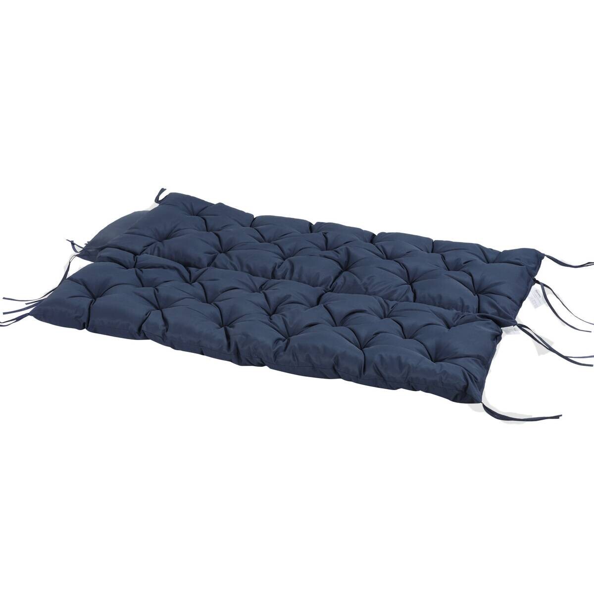 Outsunny Bankauflage blau Polyester B/H/L: ca. 150x8x98 cm